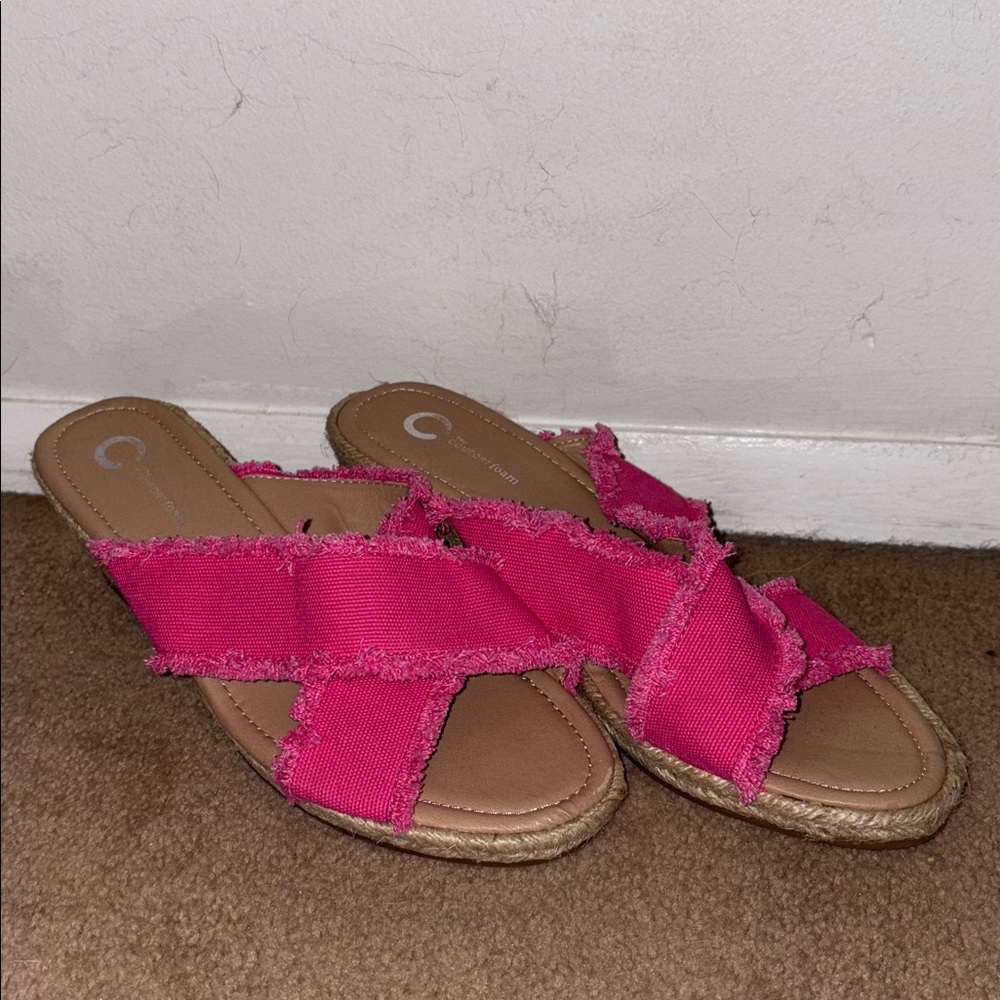 Journee Collection Pink Espadrille Sandals